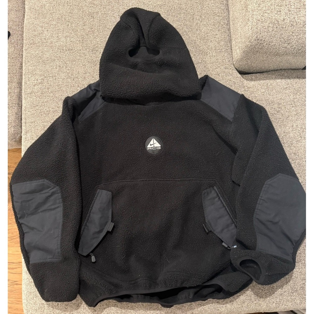 Nike ACG Ninja Fleece Balaclava Hoodie Men's L Black Vintage USA Sherpa Jacket
